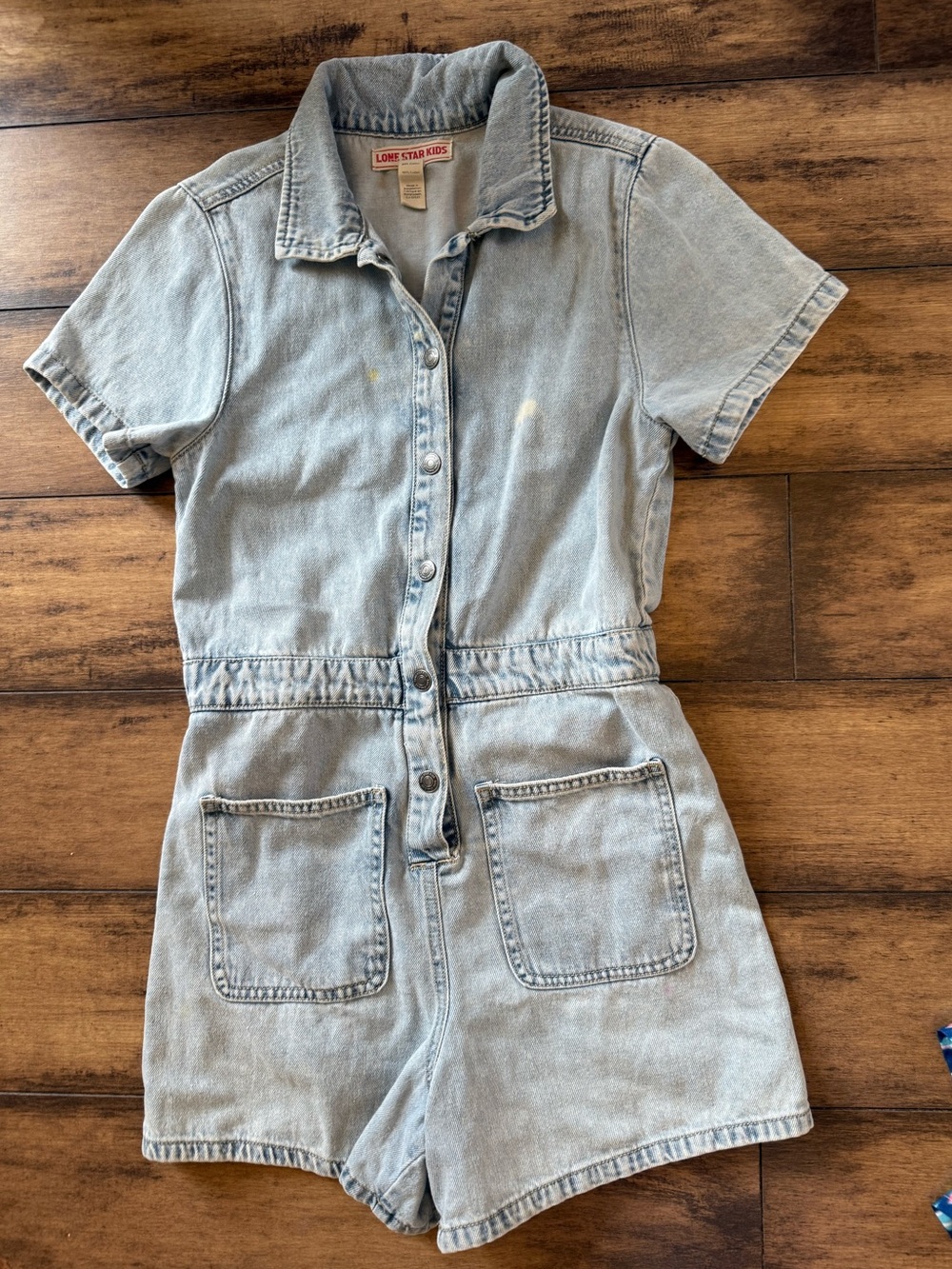 Lone star kids - Light Blue Denim Short One-Piece Romper